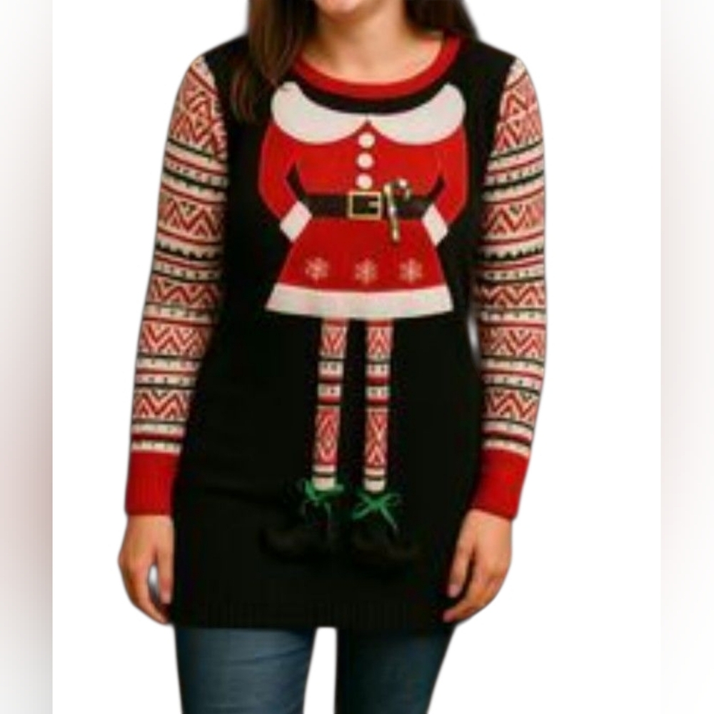 Holiday Time Festive Santa Design Sweater